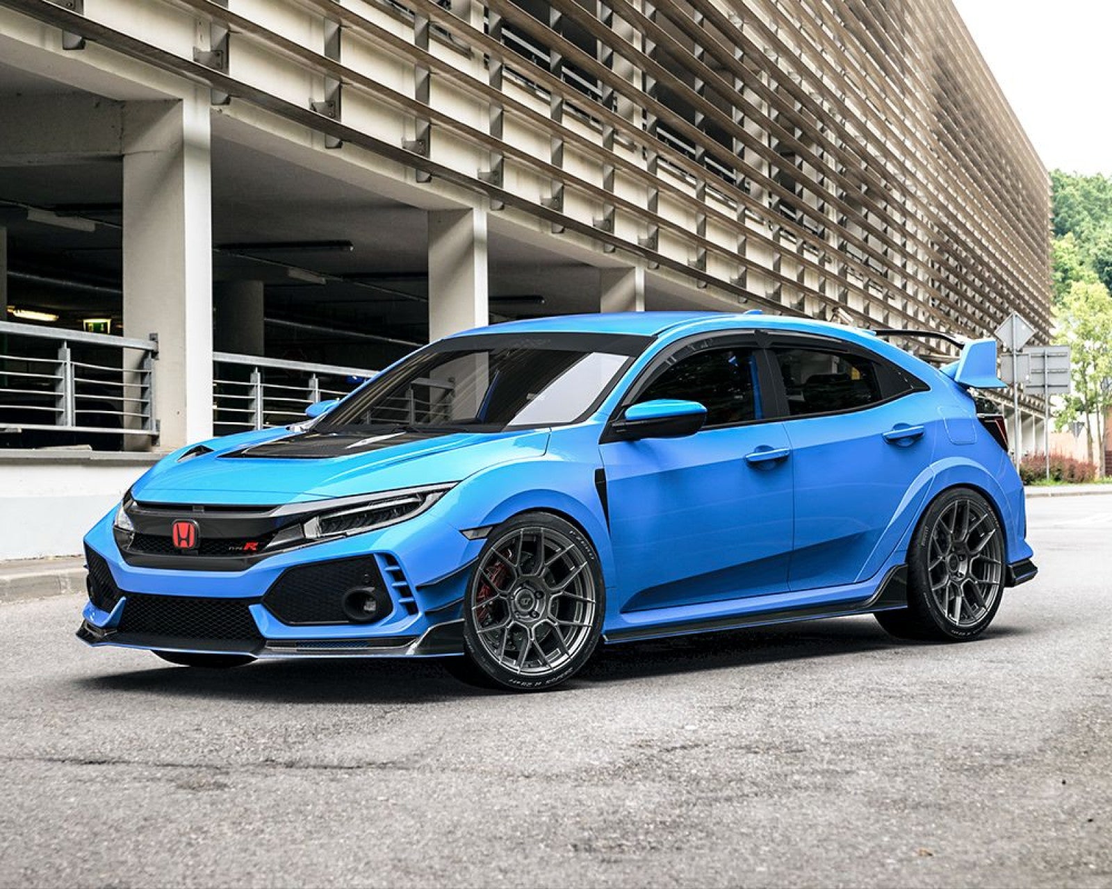 VR Forged D09 Wheel Package Honda Civic Type-R 18x9.5 Hyper Black