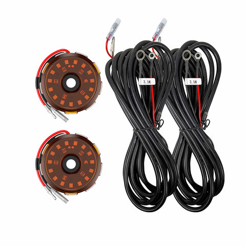 KC HiLiTES 6334 KC Two-Light Add-On Cyclone V2 Kit - Amber - 3.5 Meters Long