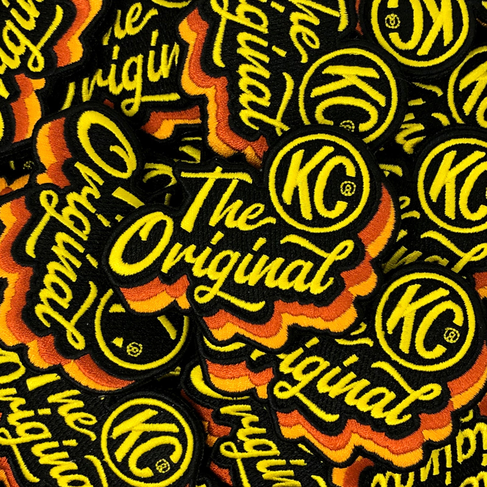 KC HiLiTES 7004 KC Patch Embroidered KC Original 50Th Anniversary Logo Die-Cut 2.5in