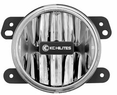 KC Hilites 4 in Gravity LED G4 - 2-Light System - SAE/ECE - 10W Fog Beam - for 07-09 Jeep JK