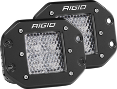 RIGID D-Series PRO LED Light, Diffused Lens, Flush Mount, Pair