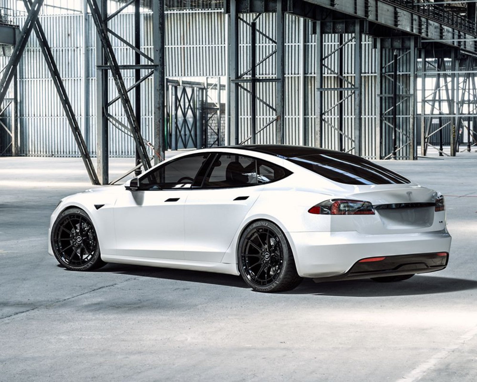 VR Forged D03-R Wheel Package Tesla Model S Plaid 21x9.5 21x10.5 Gloss Black