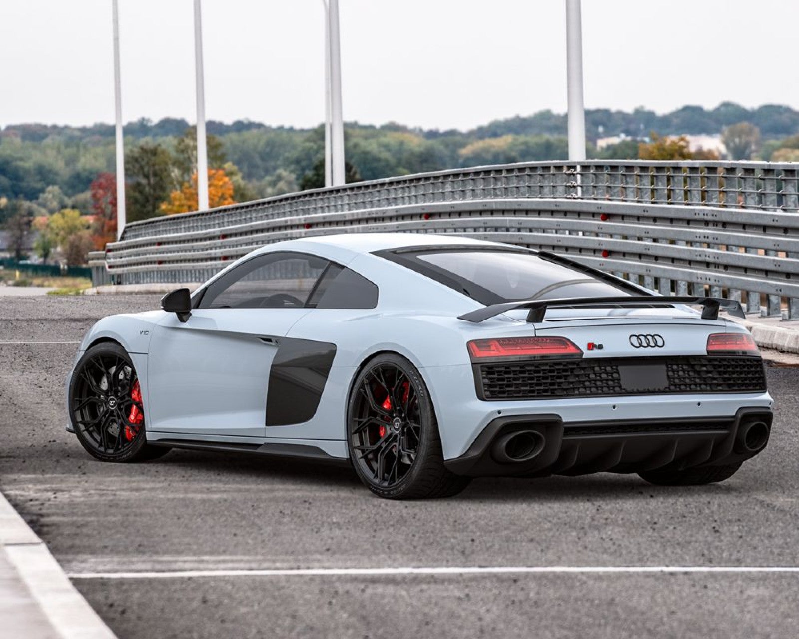 VR Forged D05 Wheel Package Audi R8 | Lamborghini Huracan 20x9.0 21x12 Matte Black