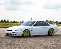 VR Forged D10 Wheel Package Nissan 240SX S13 S14 17x9  22 | 18x9.5  12 Drift Spec Highlighter Yellow