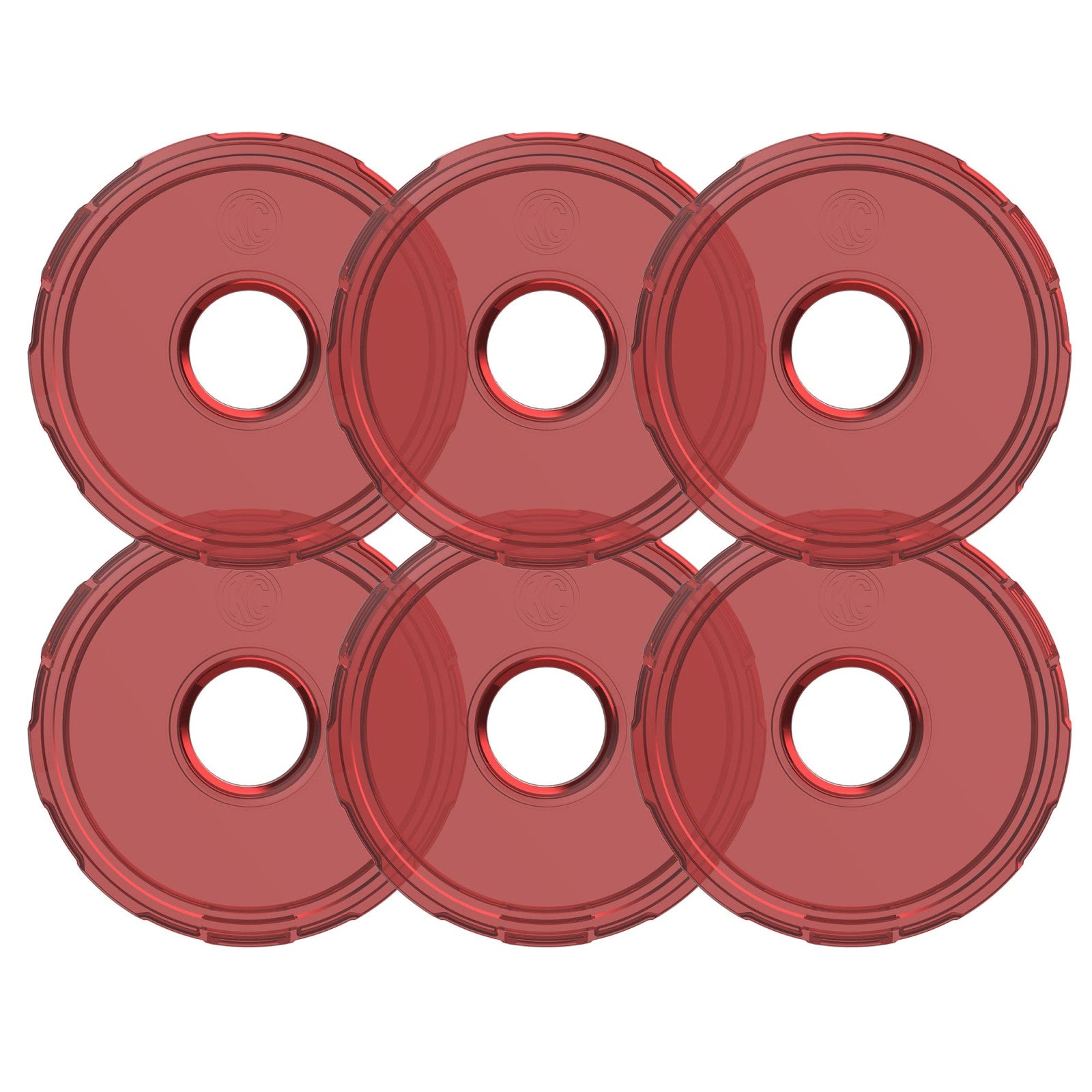 KC HiLiTES Cyclone V2 LED - Replacement Lens - Red - 6-PK