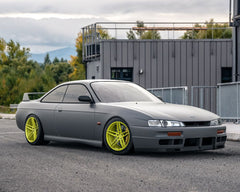 VR Forged D10 Wheel Package Nissan 240SX S13 S14 17x9.5  12 | 18x9.5  22 Drift Spec Highlighter Yellow