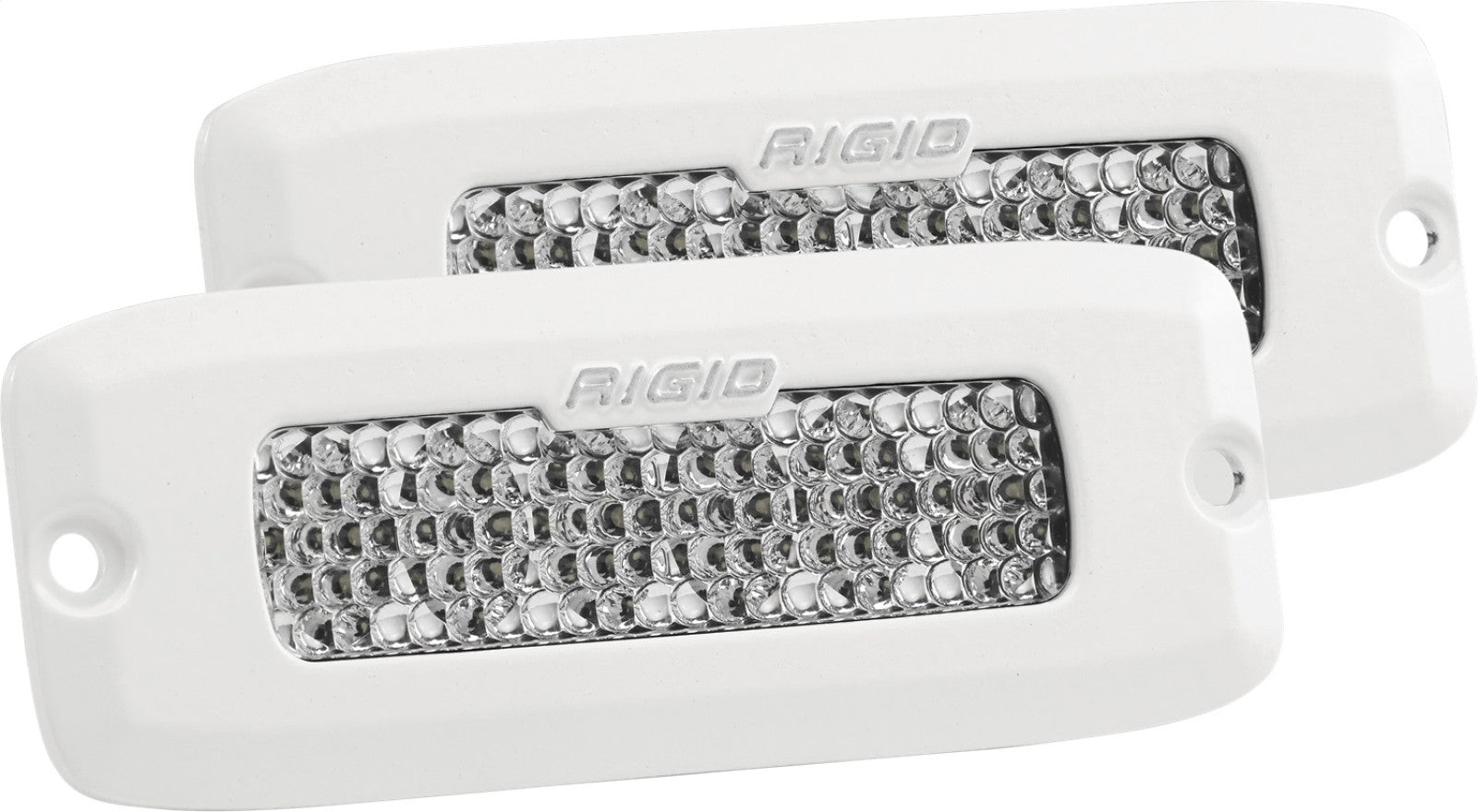 RIGID Industries 965513 RIGID SR-Q Series PRO, Flood Diffused, Flush Mount, White Housing, Pair