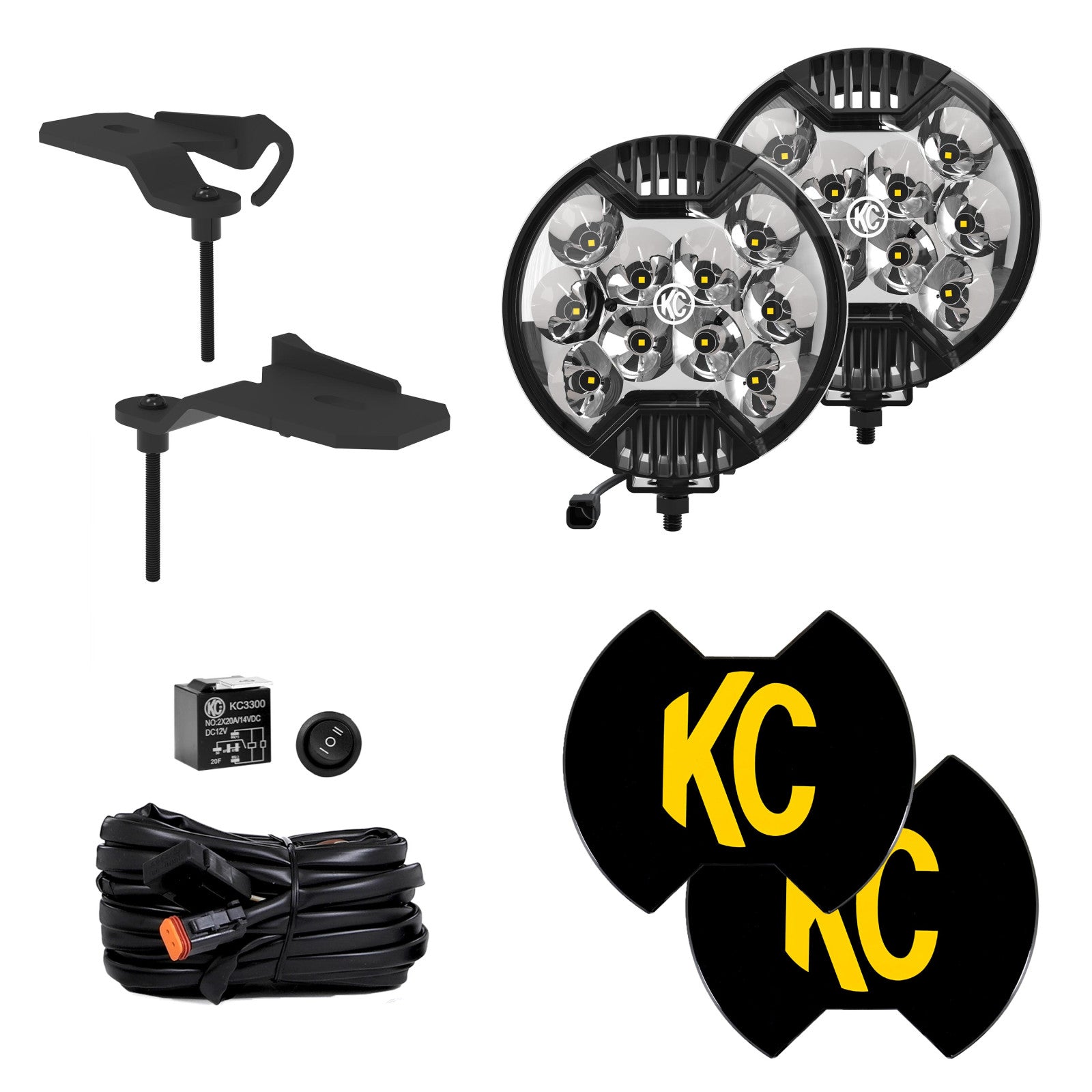 KC HiLiTES 97167 SlimLite LED - 2-Light System - Ditch Light Kit - for Jeep 392/Mojave