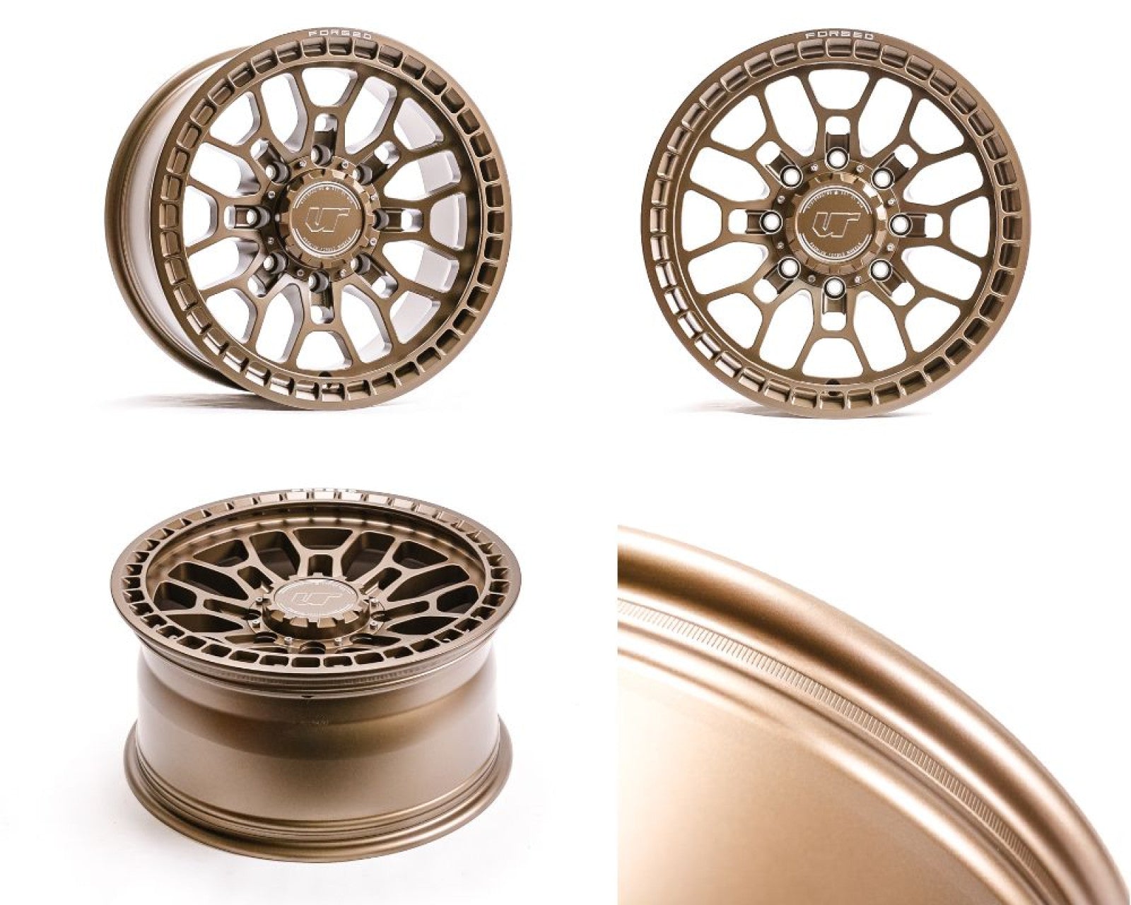 VR Forged D02 Wheel Package Ford F250 | F350 18x9 Satin Bronze