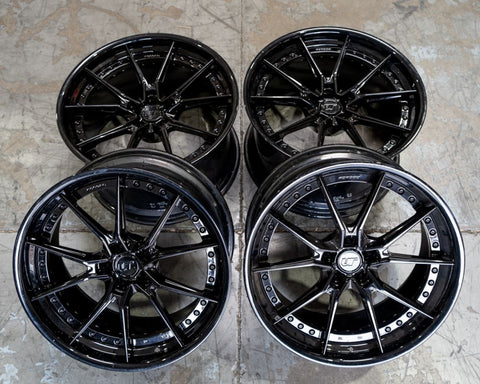 VR Forged D11 2PC Wheel Package 20x9.5 21x12 5x112 Gloss Black