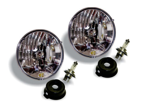 KC HiLiTES 42301 KC Headlight H4 Halogen 7in Dot 2-Light 1997-2006 Jeep Wrangler TJ