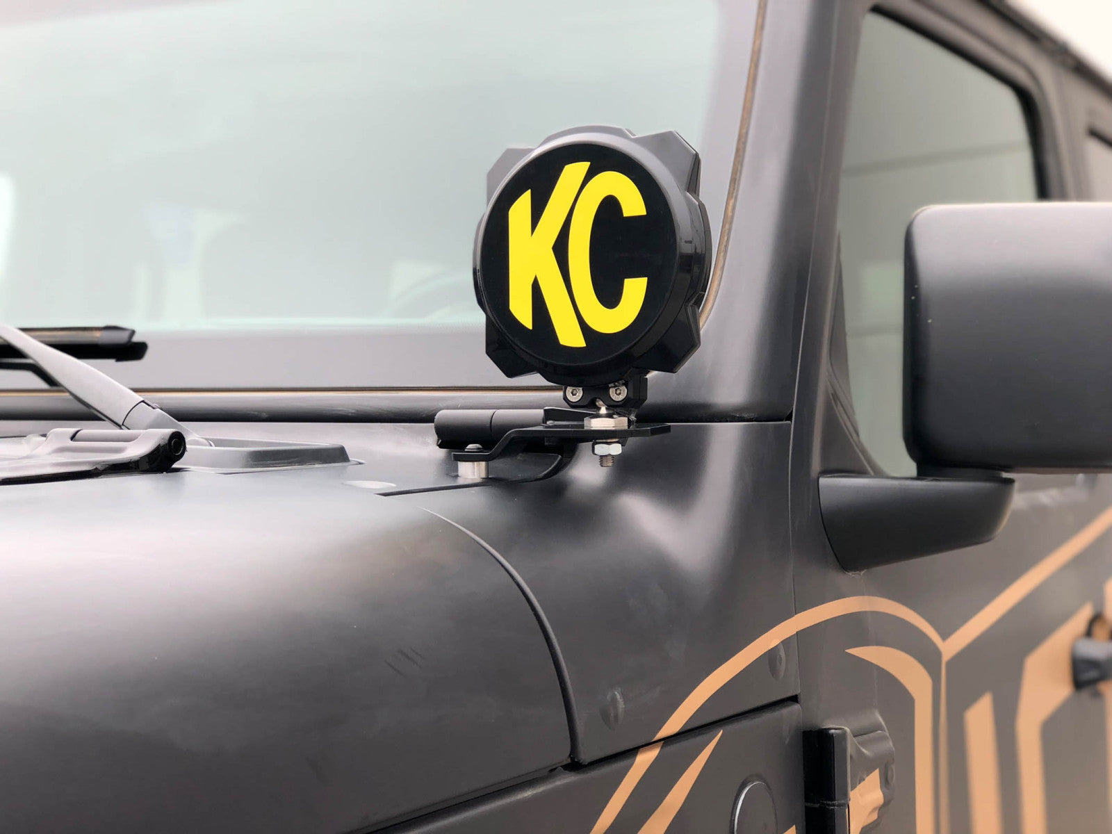 KC Hilites 6 in Pro6 Gravity LED - Pillar Mount - 2-Light System - 20W Spot Beam - for 18-20 Jeep JL