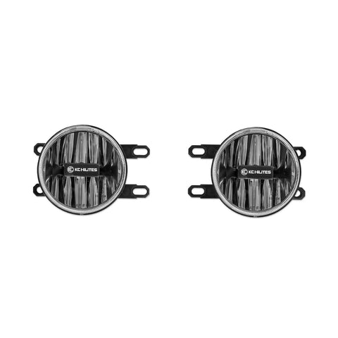 KC Hilites 4 in Gravity LED G4 - 2-Light System - SAE/ECE - 10W Fog Beam - for 12-18 Toyota Tacoma