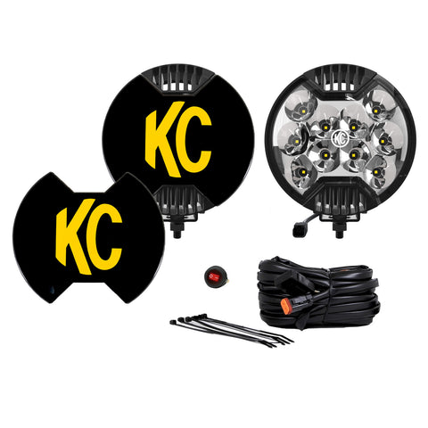 KC HiLiTES 6 inch SlimLite LED - 2-Light System - 50W Spot Beam