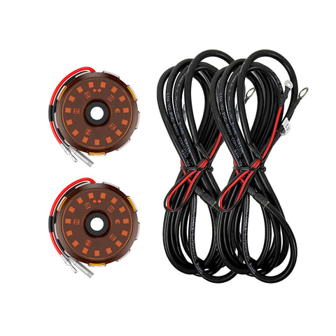 KC HiLiTES 6332 KC Two-Light Add-On Cyclone V2 Kit - Amber - 2.5 Meters Long
