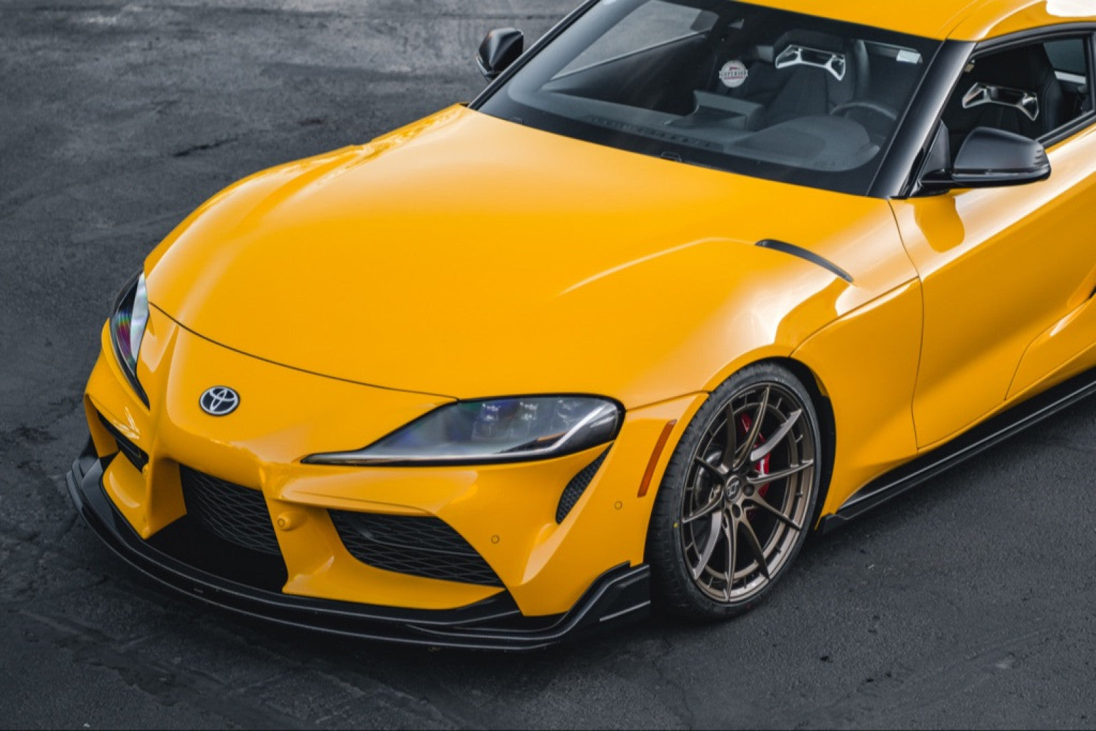 Vivid Racing Aero Dry Carbon 4 pc Front Lip Toyota Supra A90 MKV 2020