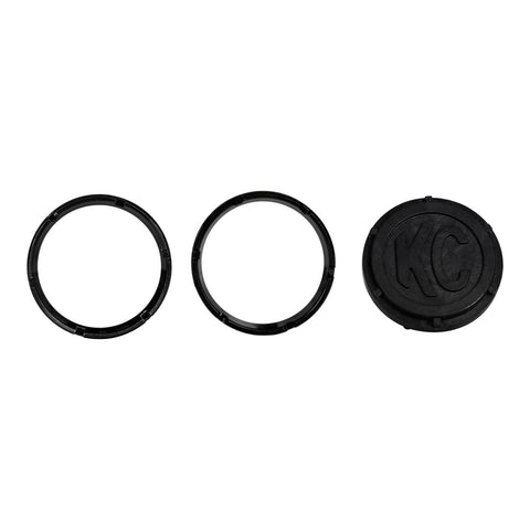 KC HiLiTES 30551 KC Bezel Rings KC FLEX Single Black 2PK