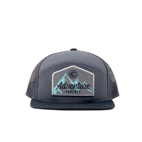 KC HiLiTES 70209 KC Hat Flat Bill Snapback Gray Black Mesh One Size Fits Most