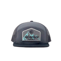 KC HiLiTES 70209 KC Hat Flat Bill Snapback Gray Black Mesh One Size Fits Most