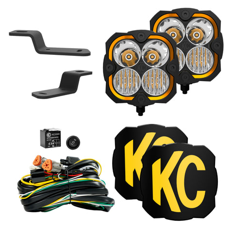 KC HiLiTES FLEX ERA 4 - 2-Light System - Ditch Light Kits - Combo Beam