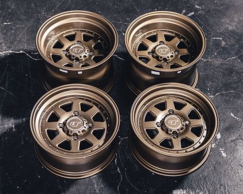 VR Forged D15 Wheel Package for Dunes Can-Am Maverick X3 15x7 15x10 Satin Bronze