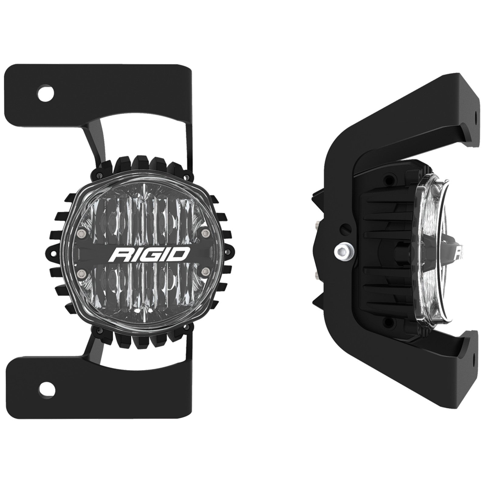 2018-2021 Jeep Rubicon JL & 2019-2021 Gladiator JT 3 Piece Steel Performance Bumper Fog Mount Kit, Includes 1 Pair 360-Series 4 Inch SAE White