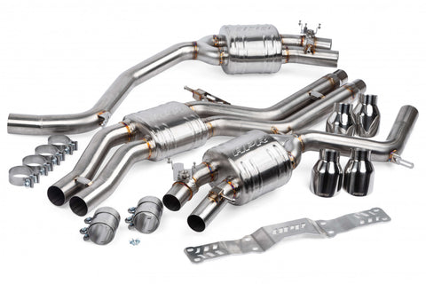 APR Catback Exhaust System with Center Muffler - 4.0 TFSI - C7 S6 and S7