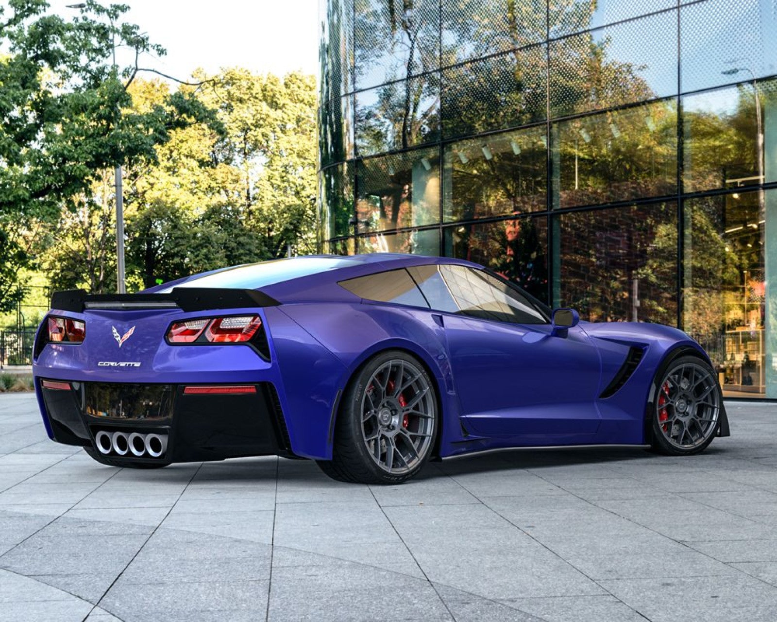 VR Forged D09 Wheel Package Corvette C6 C7 Z06 19x10 20x12.5 Gunmetal