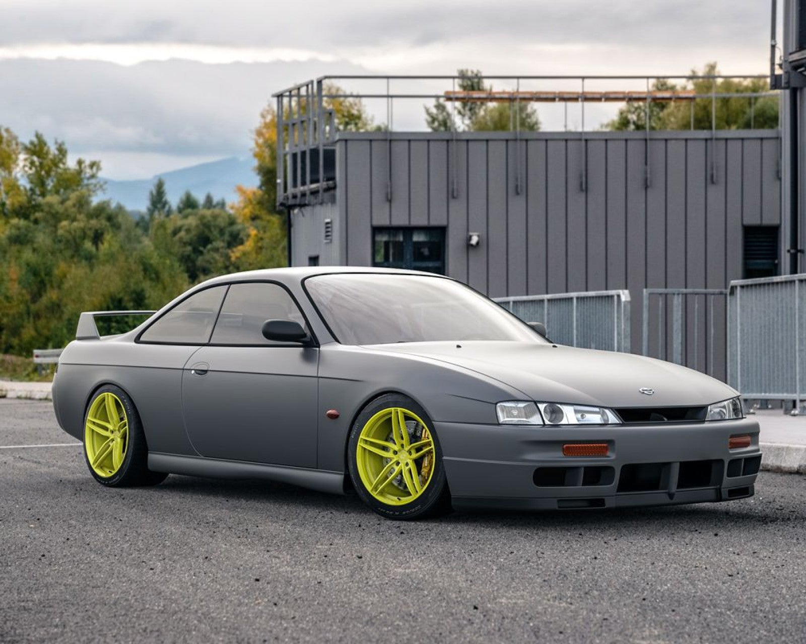 VR Forged D10 Wheel Package Nissan 240SX S13 S14 17x9.5  12 | 18x9.5  22 Drift Spec Highlighter Yellow
